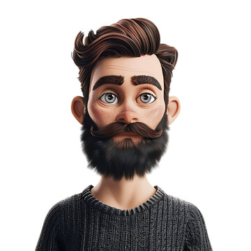 Free PSD 3d illustration of human avatar or profile  