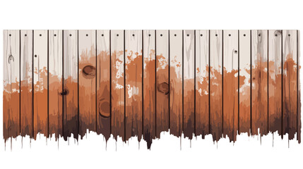 A detailed view of a deteriorating wooden fence 