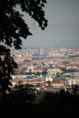Ein Blick über Wien vom Wilhelminenberg.	
