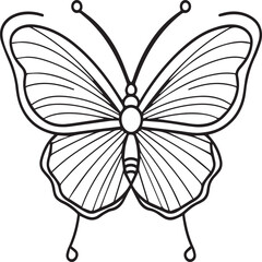 Insects coloring pages for coloring book. Insects outline vector.