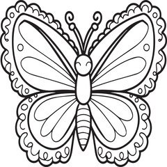 Insects coloring pages for coloring book. Insects outline vector.