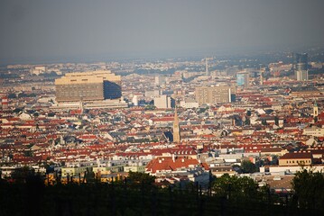 Ein Blick über Wien vom Wilhelminenberg.	