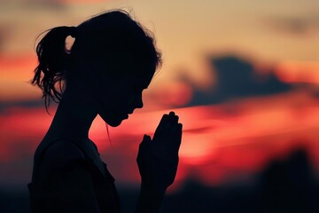silhouette of Hannah's prayer, biblical story of faithfulness and answered prayer