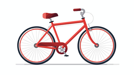 Bicycle isolated on white background. flat vector