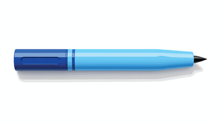 Blue highlighter with underline isolated on a white background