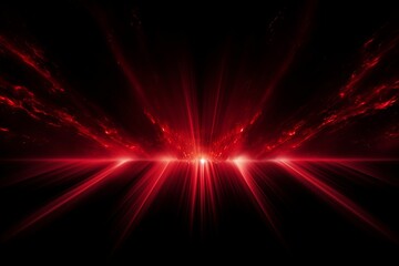 Fototapeta na wymiar Red light flare isolated black background