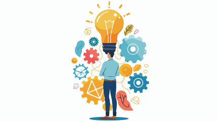 Business Innovation and Ideas flat vector isolated on