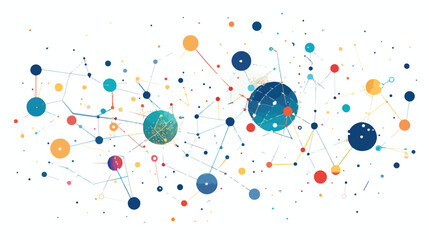 Celestial Corporate Connectivity flat vector isolated