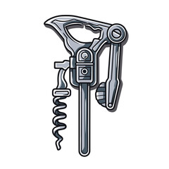 Wine Opener Cartoon, Isolated On Transparent, PNG, HD