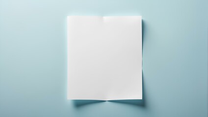 blank paper on green background, copy space, space for text and design 
