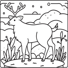 Domestic animals coloring pages. Domestic animals outline vector.