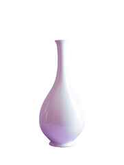 White Vase with Studio Lighting on Purple Background