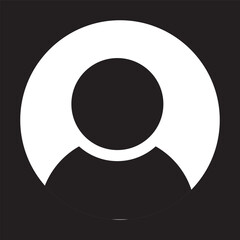 User profile login or access authentication icon vector illustration image. Monochrome icon