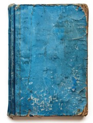 Blue Comic Book Cover. Isolated Blank Vintage Notebook with Worn Look, Perfect for Comics and Graphic Novels