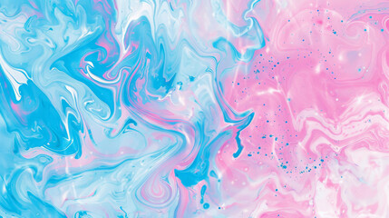 This image showcases the whimsy of abstract art with a playful blend of colors twirling on canvas