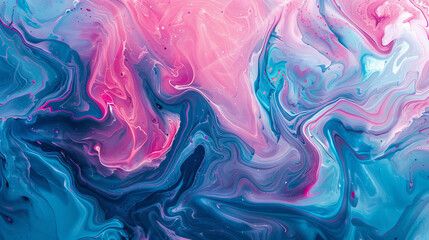 A soft wave of pink and blue hues creates a tranquil abstract art piece