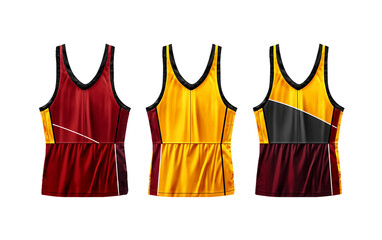 Basketball Training Bibs in Team Colors Isolated on Transparent Background PNG.