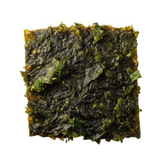 Crispy nori seaweed isolated on transparent background. Top view.