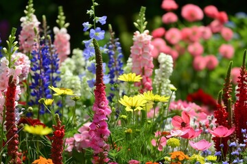 Summer flowers in the garden