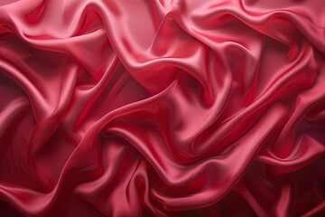 Obraz premium Red satin fabric as a beautiful background
