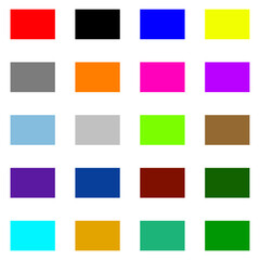 Set of horizontal plain color backgrounds