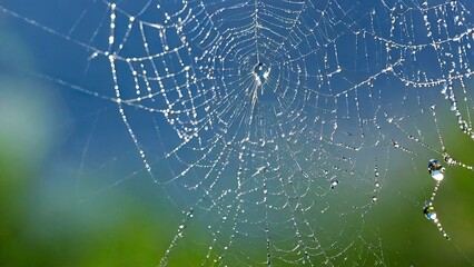 Spider web close up