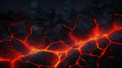 Cracked lava background UHD wallpaper - obrazy, fototapety, plakaty