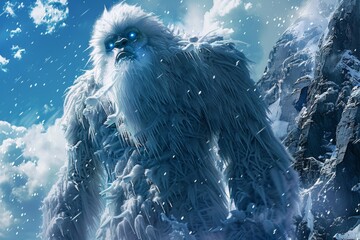 Friendly Yeti Enjoying a Snowy Day