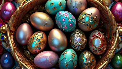 Easter Eggs - obrazy, fototapety, plakaty