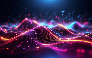 Pink and Blue glowing futuristic abstract background, Fantastic wallpaper