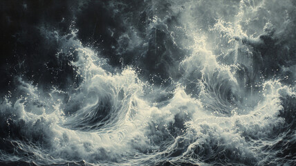 waves in the sea, - obrazy, fototapety, plakaty