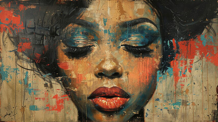 portrait of a person, textured, gravure painting