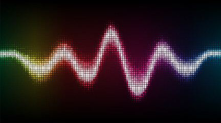 Colorful abstract sound wave