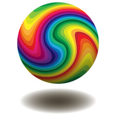 Colorful marble ball