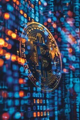 Cryptocurrency, a digital currency, symbolizes financial growth and digital exchange in a simplified manner.