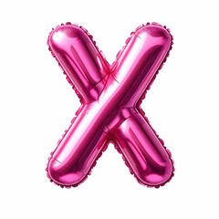 Pink letter X balloon