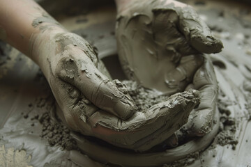Hands mold the mud, each creation numbered, a story of craftsmanship and earth's raw beauty