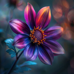 Macro shot of a vibrant flower, nature's masterpiece, with a dreamy background for a calming effect