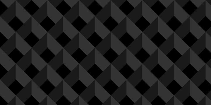 Abstract cubes geometric tile and mosaic wall or grid backdrop hexagon technology wallpaper background. Black and gray geometric block cube structure backdrop grid triangle texture vintage design.