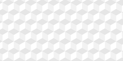 Minimal modern cubes geometric tile and mosaic wall grid backdrop hexagon technology transparent wallpaper background. White and gray block cube structure backdrop grid triangle texture vintage design
