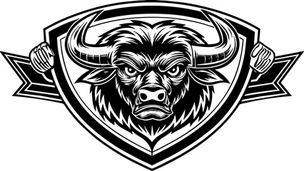 "A Sports Team Logo Featuring a Buffalo: Symbolizing Strength and Unity"