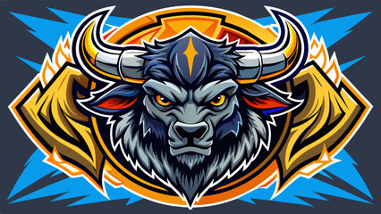 "A Sports Team Logo Featuring a Buffalo: Symbolizing Strength and Unity"