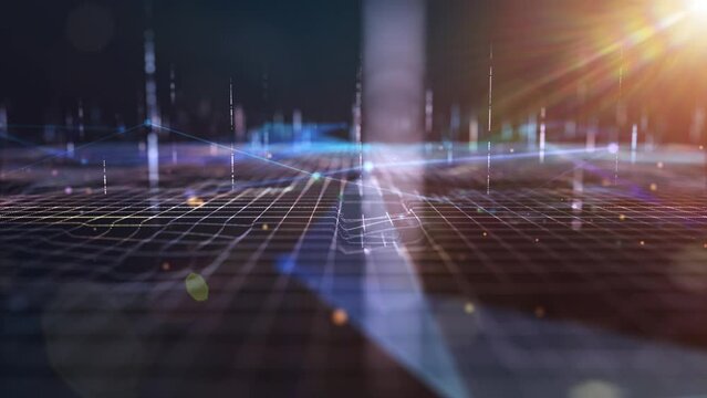 Abstract technology blue plexus background. Futuristic concept.