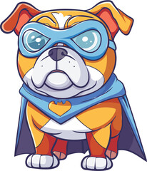 Charming Bulldog Playful Puppy Illustration