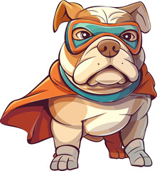 Charming Bulldog Playful Puppy Illustration