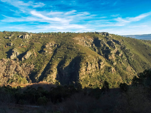 Caurel Syncline or O Courel geological fold. You can see a large part of this formation from the Campodola Viewpoint. Quiroga, Lugo, Spain.