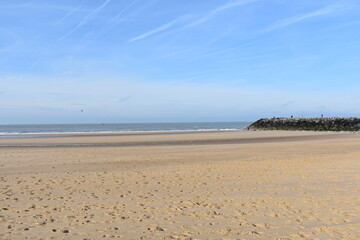 Belgium's coast in winter with sandstorms and sunshine