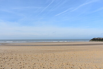 Belgium's coast in winter with sandstorms and sunshine