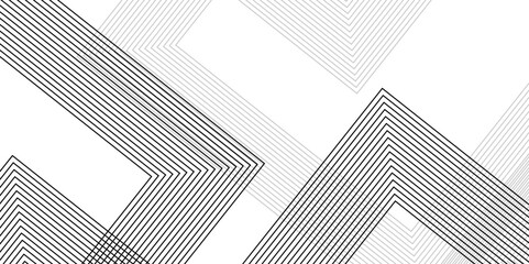 Abstract background with black lines and white background design Geometric design with dynamic on white background in concept, wave. rectangle and triangle lines and shapes design	