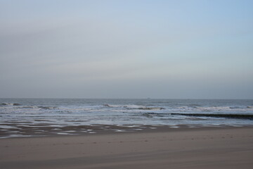 Belgium's coast in winter with sandstorms and sunshine